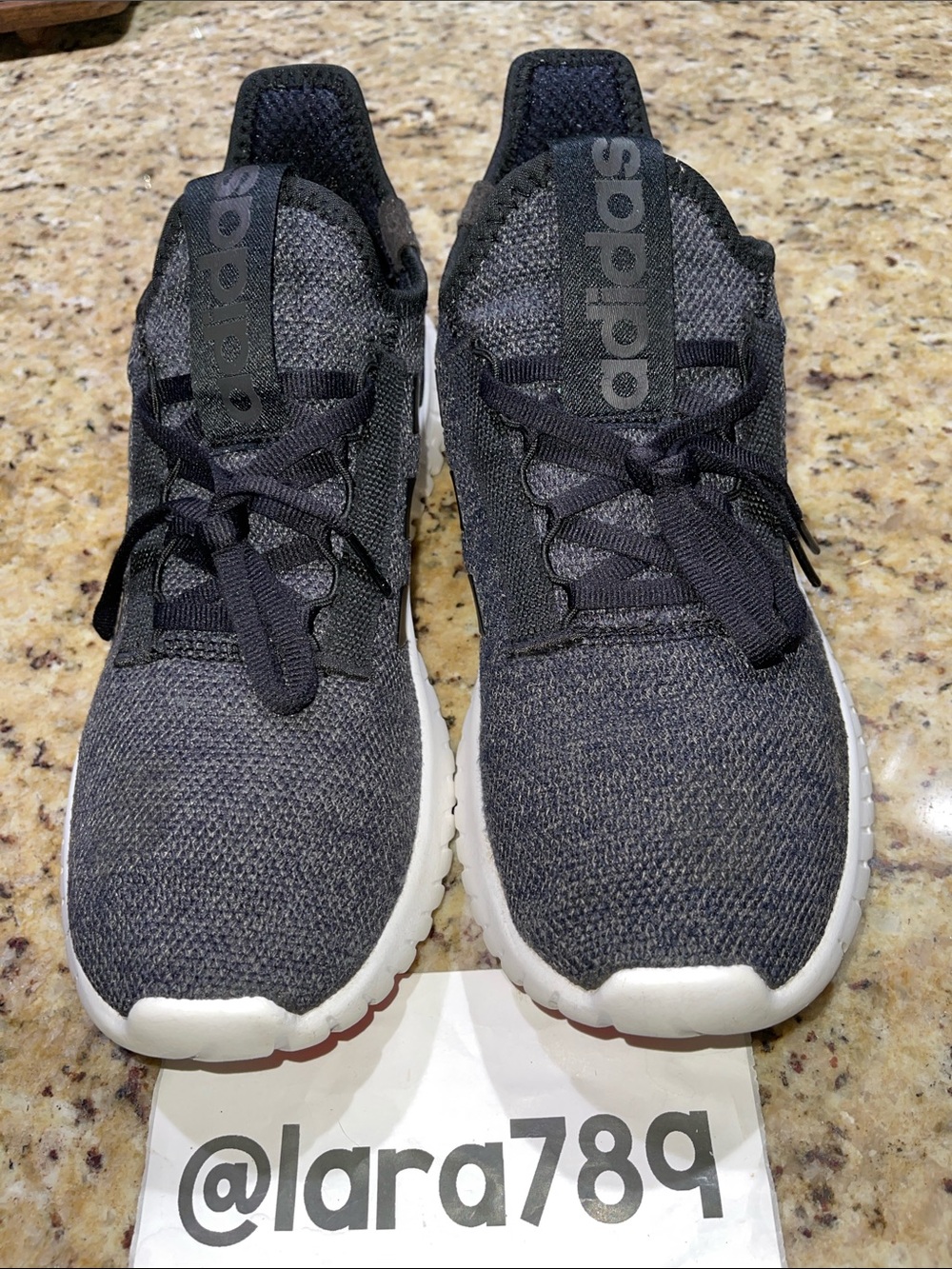Adidas Kaptir 2.0 Black/Grey Knit Athletic Sneakers